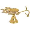 Om Pooja Shop Panch Aarti Brass Diya (8 inches) - Ghee Dipam Lamp view 2