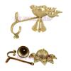 Om Pooja Shop Panch Aarti Brass Diya (8 inches) - Ghee Dipam Lamp view 4