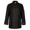 Fame 10 Button Mesh Back Long Sleeve Chef Coat C11P - Black/SM (WFA83104BKSM) view 2