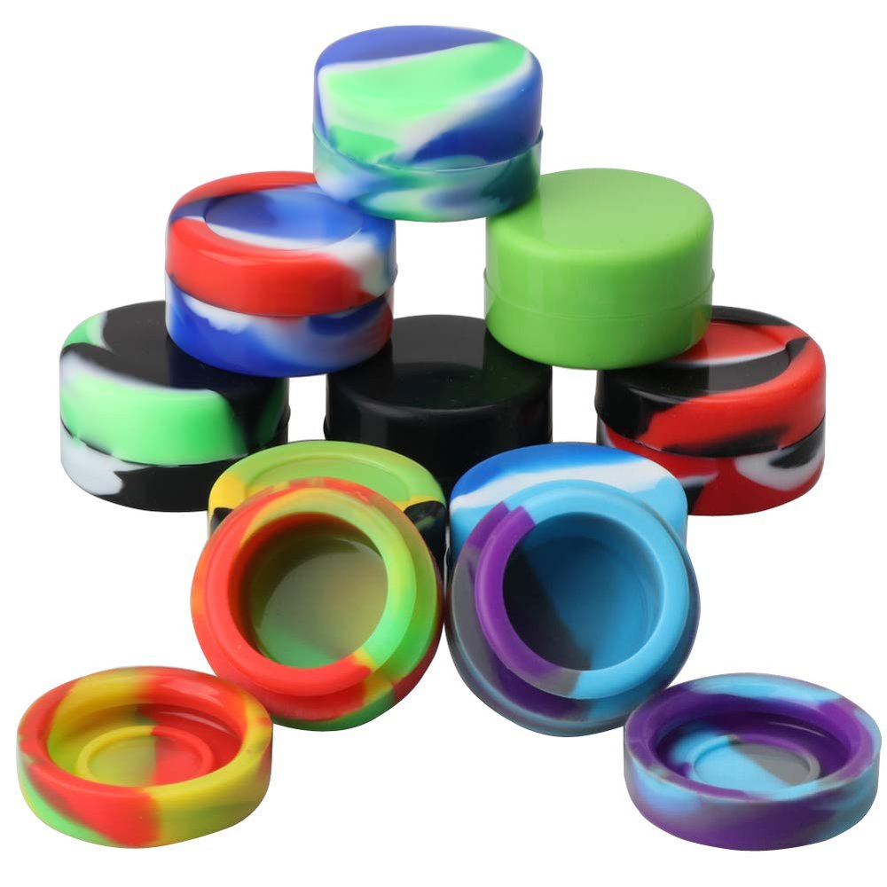 XIFEI Silicone Wax Containers 5ml Non Stick Wax Oil Multi Use Storage Jars