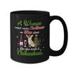 BeeTeeStore Chihuahua Coffee Mug - Woman Cannot Survive On Wine Alone - 15oz Black Ceramic Cup for Dog Lovers & Wine Enthusiasts - Christmas, Mother's Day & Birthday Gift view 2