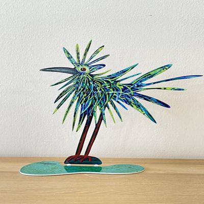 Crazy Bird Pop Art Metal Cutout Sculpture David Gerstein