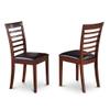 East West Furniture NOML5C-MAH-LC 5 Pc Kitchen Nook Dining Set - Table Plus 2 Dining Table Chairs and 2 Benches view 4