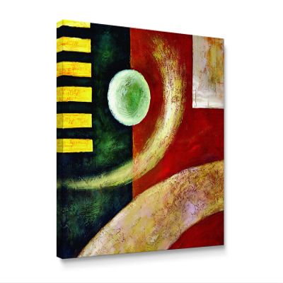 Niwo ART-Abstract Color O, Color Series, Canvas Wall Art Decor,Framed Ready to Hang (16"x16"x3/4")