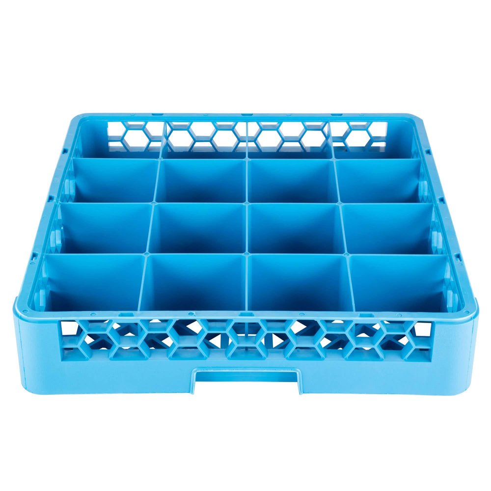 Tabletop King RG1614 OptiClean 16 Compartment Glass Rack