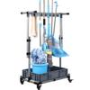 QTJH Broom And Mop Holder Put Wet Movable Floor-Mounted Mop Rack Floor Standing Cleaning Tool Cart Storage For Garden Garage Schools, Hospitals, Factories, Hotels,Property Companies view 1