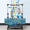 QTJH Broom And Mop Holder Put Wet Movable Floor-Mounted Mop Rack Floor Standing Cleaning Tool Cart Storage For Garden Garage Schools, Hospitals, Factories, Hotels,Property Companies view 3