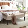 HAOBO Home Storage Ottoman Bench Bedroom Bench Bed Entryway Hallway Chest/Footrest/Padded Seat (O70328-TAN, TAN) view 1