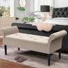 HAOBO Home Storage Ottoman Bench Bedroom Bench Bed Entryway Hallway Chest/Footrest/Padded Seat (O70328-TAN, TAN) view 3