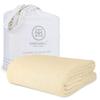 Threadmill Vanilla Cream 100% Combed Cotton King Size Blanket, All-Season Soft Breathable Light Weight Herringbone Throw view 1