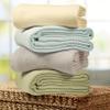 Threadmill Vanilla Cream 100% Combed Cotton King Size Blanket, All-Season Soft Breathable Light Weight Herringbone Throw view 2