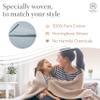 Threadmill Vanilla Cream 100% Combed Cotton King Size Blanket, All-Season Soft Breathable Light Weight Herringbone Throw view 3