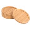 BambooMN Heavy Duty Bamboo Coasters - 3.75" - Round - 100 Piece Coaster Set view 1