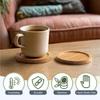 BambooMN Heavy Duty Bamboo Coasters - 3.75" - Round - 100 Piece Coaster Set view 3