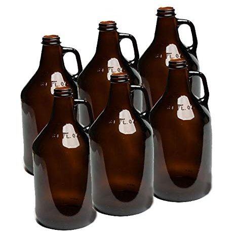 Amber 1/2 Gallon Glass Jug (Case of 6)