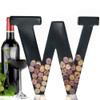 Made Easy Kit Metal Letter Wine Cork Keepsake Saver & Holder Monogram w/Free Wall Mount Kit A-Z (Letter W, Large) view 1