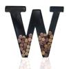 Made Easy Kit Metal Letter Wine Cork Keepsake Saver & Holder Monogram w/Free Wall Mount Kit A-Z (Letter W, Large) view 2