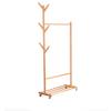 Panet coat rack Natural bamboo coat rack creative living room hanger free standing clothes shelf bedroom mobile storage rack (Size : 70cm) view 1