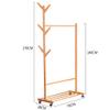 Panet coat rack Natural bamboo coat rack creative living room hanger free standing clothes shelf bedroom mobile storage rack (Size : 70cm) view 2