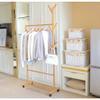 Panet coat rack Natural bamboo coat rack creative living room hanger free standing clothes shelf bedroom mobile storage rack (Size : 70cm) view 4
