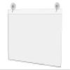 4 Pack Window Sign Holder 17" x 11" with 2 Predrilled Holes and Suction Cups with Hooks for Room Rates and Special Offers in Hotels and Motels Clear Acrylic by Marketing Holders view 1