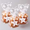 JOERSH 200 Pack Cellophane Treat Bags, 5x8 Inch Clear Goodie Bags with Bottom Gusset, White Polka Dots Plastic Gift Wrap for Cookies, Candy, Party Favors, Popcorn, Includes 200 Silver Ties view 1