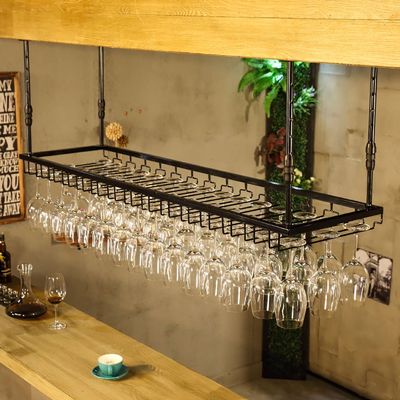 DXY-JJ Wine Racks Glassware Holder, Red Wine Glass Holder, Vintage Goblet Holder, Creative Upside Down Cup Holder (Size : 90 * 35cm)
