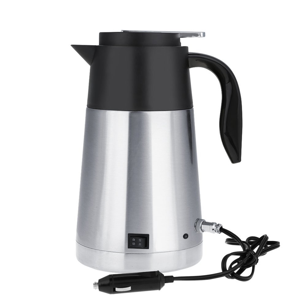 1300ml/44oz Electric Kettles for Car, Stainless Steel Travel Electric Kettle Pot Heated Water Cup Suitable For Boil Water, Brew Coffee, Milk Powder, Boiled Eggs And So On.(12V for Car)