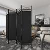 4 Panel Indoor Room Divider 63 Inch Tall Steel Frame,Portable Folding Partition Privacy Room for Living Room Bedroom Home Office,Black view 2