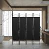 4 Panel Indoor Room Divider 63 Inch Tall Steel Frame,Portable Folding Partition Privacy Room for Living Room Bedroom Home Office,Black view 3