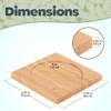 BambooMN Heavy Duty Bamboo Coasters - 3.75" x 3.75" - Square - 100 Piece Coaster Set view 2