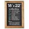 Ilyapa Rustic Wooden Magnetic Kitchen Chalkboard Sign - 18x22 Inch Brown Framed Wall Hanging Chalk Board for Farmhouse Decor, Wedding, Restaurant Menu view 1