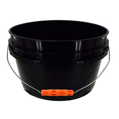 Halloween Supplies, Black Bucket with Orange Over Sized Grip (3.5 Gallon)
