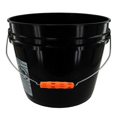 Halloween Supplies, Black Bucket with Orange Over Sized Grip (5 Gallon)