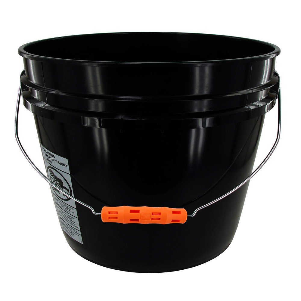 Halloween Supplies, Black Bucket with Orange Over Sized Grip (5 Gallon)