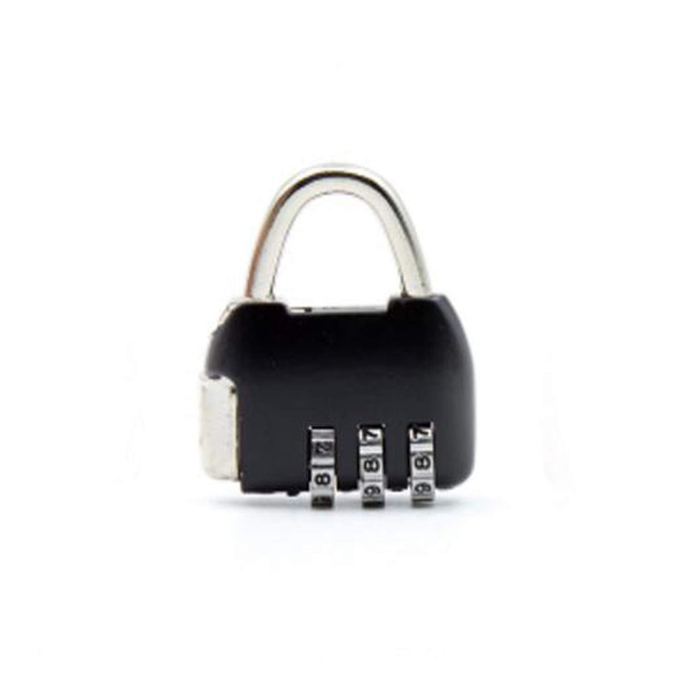 FixtureDisplays 10PK 3 Digit Combination Security Code Padlock for Travel Luggage Suitcase, School, Gym Locker, Sports Locker 15626-BLACK-10PK-One Rate