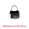 FixtureDisplays 10PK 3 Digit Combination Security Code Padlock for Travel Luggage Suitcase, School, Gym Locker, Sports Locker 15626-BLACK-10PK-One Rate view 2