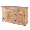 Furniture Dash Solid Wood Storage Cabinet 51.9" W, 16.9" D, 31.7" H - Sideboard Buffet with 3 Doors & 2 Drawers, Ideal for Living Room, Kitchen, Dining Room & Hallway - Antique Brown view 4