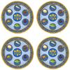 Gift Boutique Passover Seder Plate 9 Inch Disposable Pesach Dinner Plates Jewish Holiday Tableware Blue Gold Traditional Seder Serving Plate Party Supplies view 3