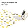 Encasa XO Ironing Mat/Pad (Large 48"x28") with 3mm Padding & Silicone Iron Rest for Steam Pressing on Tabletop or Bed - Heat Resistant, Portable, Quilting & Travel Blanket - Yellow Moon view 2