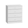 Prepac Astrid Simplistic 4-Drawer Dresser for Bedroom, Functional Chest of Drawers with Acrylic Knobs 18.25" D x 30" W x 34" H, White, WDBR-0401-1-V view 1
