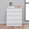 Prepac Astrid Simplistic 4-Drawer Dresser for Bedroom, Functional Chest of Drawers with Acrylic Knobs 18.25" D x 30" W x 34" H, White, WDBR-0401-1-V view 2
