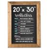 Ilyapa Rustic Wooden Magnetic Kitchen Chalkboard Sign - 20x30 Inch Brown Framed Wall Hanging Chalk Board for Farmhouse Decor, Wedding, Restaurant Menu view 1