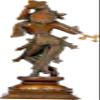 Exotic India Krishna Playing on Flute - Brass Statue - Color Amazing Double Chola Color view 3