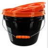 Halloween Supplies, Black Bucket with Orange Over Sized Grip (5 Gallon with Lid) view 1