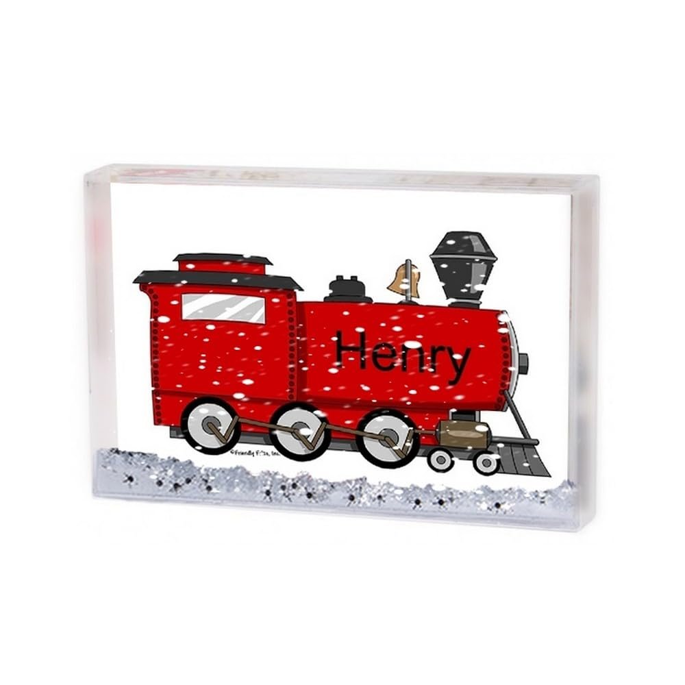 PrintedPerfection.com Personalized Train Snow Globe Frame Gift