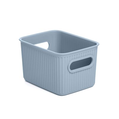 Tatay Baobab Multi-purpose Small Storage Basket with Capacity for 1.5 Litres, Blue Mist, 12.8 x 16.7 x 10