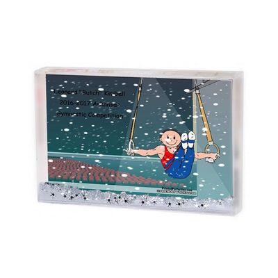 PrintedPerfection.com Personalized Gymnastics - Male Snow Globe Frame Gift