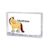 PrintedPerfection.com Personalized Pony Snow Globe Frame Gift view 1