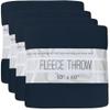 (24 Pack) Bulk Fleece 50x60 Throw Blankets for Wedding Favors, Homeless Women, Men, Homes, Bed, Sofa, Couch, Office, Pet Blankets, Travel | Soft Warm Lightweight Throw Blankets in Bulk (Navy) view 1